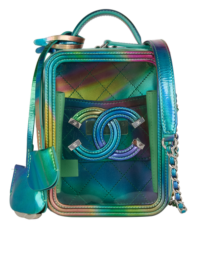 Iridescent Vertical Vanity Case, &pound;2,300, Handbags, Blue/Green, PVC, Front view